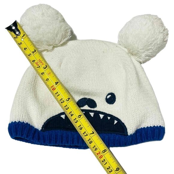 Gymboree Toddler Warm Bear Hat w/ Pom Poms Size 12-24 Months - Picture 8 of 8